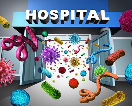 Image of Hospital Full of Germs That Could Infect Patients In Hospitals