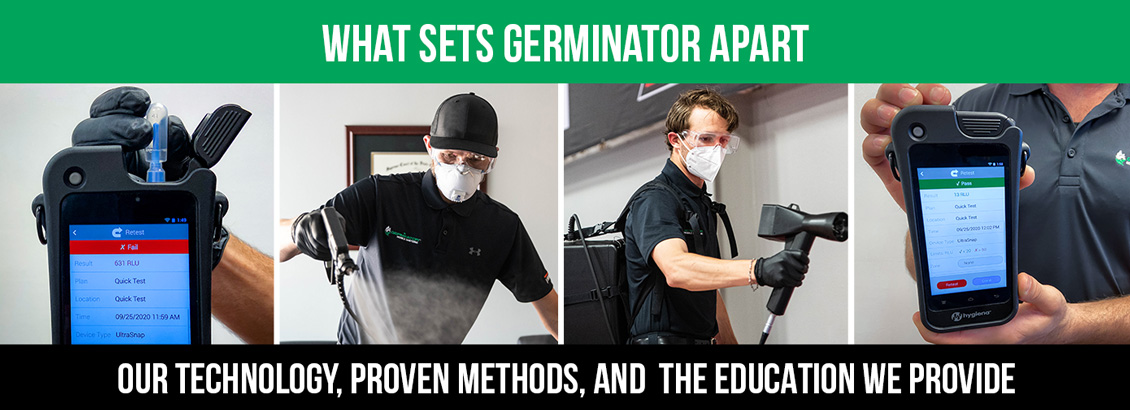 An Image Saying What Sets Germinator Apart Is Our Technology, Proven Methods, and the Education We Provide